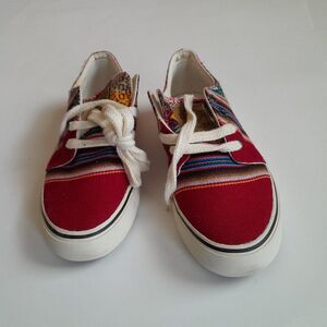 Mipacha Women’s Clasico Bajo Gato Multicolor Sneakers Peruvian Pattern Size 6